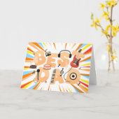 〜父のプレイリスト〜 音楽と父性へのトリビュート カード (黄色い花)