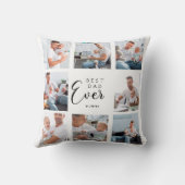 父のベビー写真コラージュ白い息子の娘 クッション (裏面)