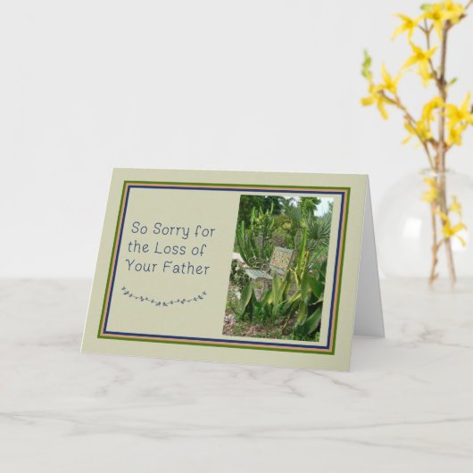 父のベンチへ植物を思わせるカード カード (黄色い花)
