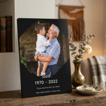 父のメモリアルテーブルプラーク（台座付き）