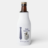 父のモダン愛犬家用のポケットのネクタイ ボトルクーラー (ボトル正面)