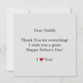 父のモダン日の挨拶 (裏面)