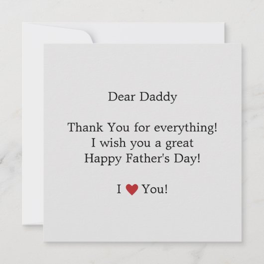 父のモダン日の挨拶 (裏面)