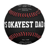 父のモダン日の野球パパヤギ黒 野球ボール (正面)