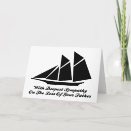 父のヨットの損失の最も深い悔やみや弔慰を使って カード