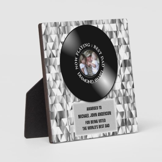 父のレコード写真ダイヤモンドの実績 フォトプラーク (正面)