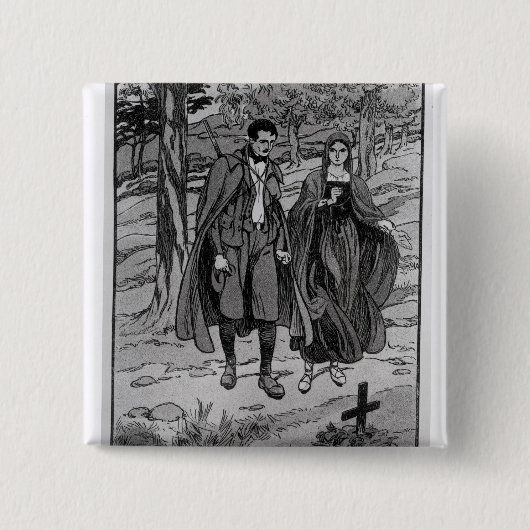 父の側のColomba及び彼女の兄弟 缶バッジ (正面)