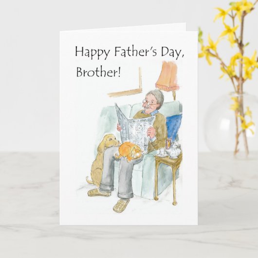 父の兄弟用のデイカード カード (黄色い花)