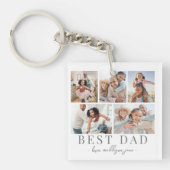 父の写真コラージュ キーホルダー (正面)