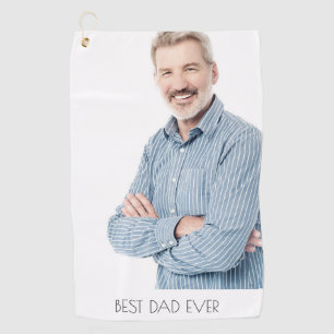 父の写真 ゴルフタオル