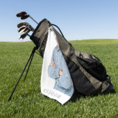 父の写真 ゴルフタオル (グリーン)