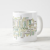 父の単語の雲のマグ ジャンボコーヒーマグカップ (正面右)