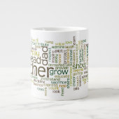 父の単語の雲のマグ ジャンボコーヒーマグカップ (正面)