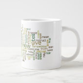 父の単語の雲のマグ ジャンボコーヒーマグカップ (右)