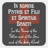 父の名前の十字架のラテン記号 スクエアシール (正面)