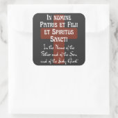 父の名前の十字架のラテン記号 スクエアシール (バッグ)