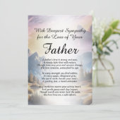 父の喪失の悔やみや弔慰 カード (スタンド正面)