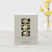 父の喪失バラ悔やみや弔慰カード カード (黄色い花)