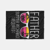 父の夏の回復要おもしろい求ヴィンテージ歌 フリースブランケット (正面(横))