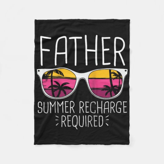 父の夏の回復要おもしろい求ヴィンテージ歌 フリースブランケット (正面)