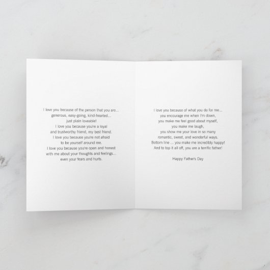 父の夫の日 – なぜ私はあなたを愛するのか? カード (内部)