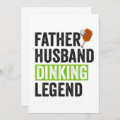 父の夫Dinkingレジェンドおもしろいピックボールパパ シーズンカード (正面/裏面)