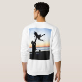 父の娘おもしろいの贈り物がフォトバックをパーソナライズ スウェットシャツ (裏面フル)