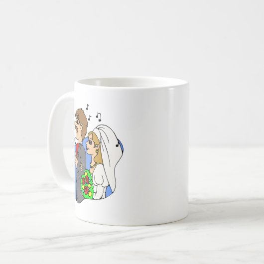 父の娘が通路結婚の行進に コーヒーマグカップ (正面左)