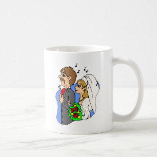 父の娘が通路結婚の行進に コーヒーマグカップ