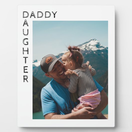 父の娘のパーソナライズされた写真 フォトプラーク (正面)