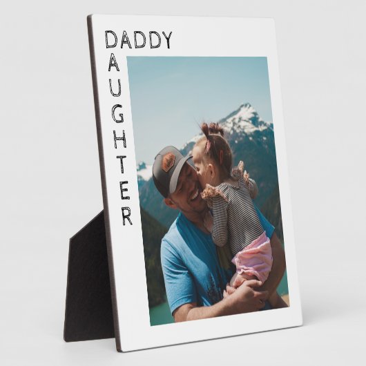 父の娘のパーソナライズされた写真 フォトプラーク (側面)
