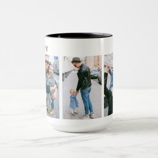 父の娘のパーソナライズされた写真 マグカップ (中央)