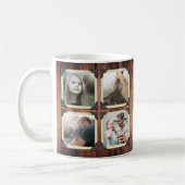 父の娘のパーソナライズなInstagramの写真の格子 コーヒーマグカップ (左)