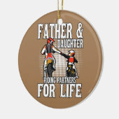 父の娘の乗馬パートナーMoto Dirt Bike セラミックオーナメント (左)