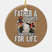 父の娘の乗馬パートナーMoto Dirt Bike セラミックオーナメント (裏面)