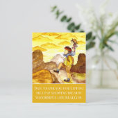 父の娘の水の色の山の父の日 ポストカード (スタンド正面)