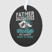 父の娘は常にハートハートギフトパパ オーナメント (正面)