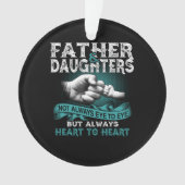 父の娘は常にハートハートギフトパパ オーナメント (正面)