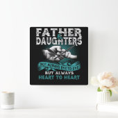 父の娘は常にハートハートギフトパパ スクエア壁時計 (ホーム)