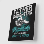 父の娘は常にハートハートギフトパパ スクエア壁時計 (傾斜)