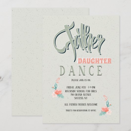 父の娘ダンス 招待状 (正面/裏面)