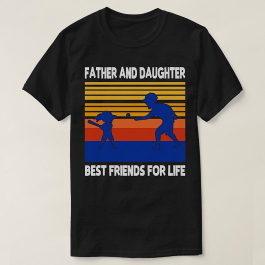 父の娘遊の野球最高の金 Tシャツ (デザイン正面)