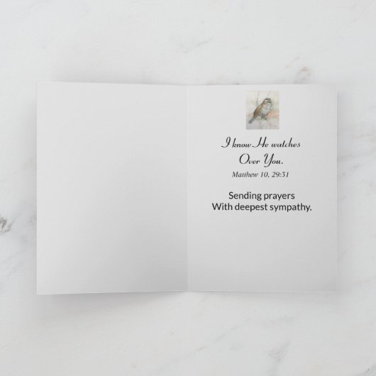 父の宗教悔やみや弔慰の喪失 カード (内部)