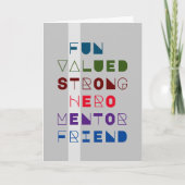 父の定義タイポグラフィ父の日 カード (正面)