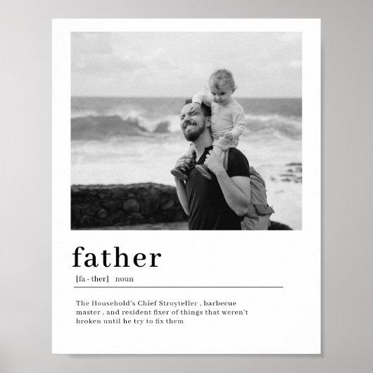 父の定義ポスター父の日のカスタム写真 ポスター (正面)
