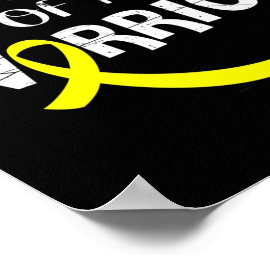 父の小児癌に対する戦士のパパ ポスター (角)