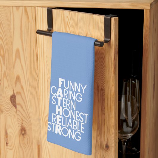 父の属性クロスワードアート キッチンタオル (三つ折り)