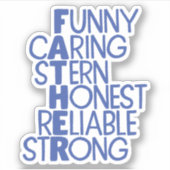 父の属性クロスワードアート シール (正面)