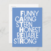 父の属性クロスワードアート ポストカード (正面/裏面)