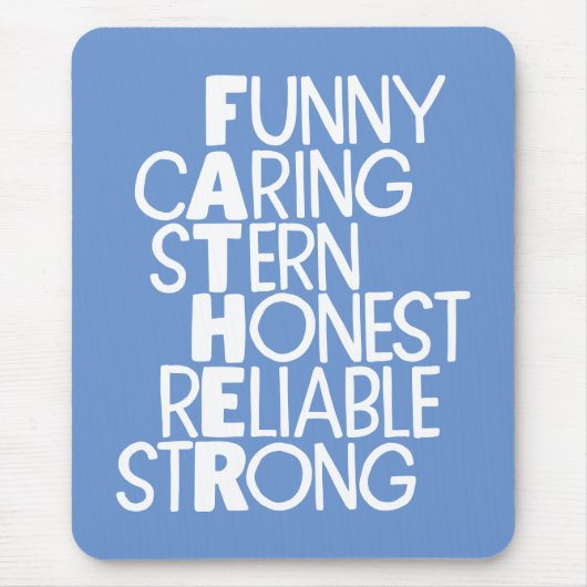 父の属性クロスワードアート マウスパッド (正面)